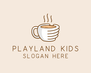 Hand Coffee Cup  logo design