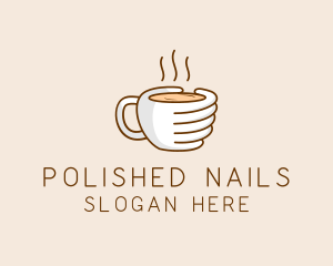 Hand Coffee Cup  logo design