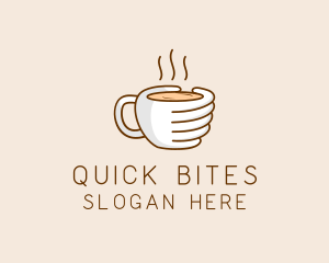 Hand Coffee Cup  logo design