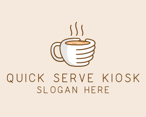 Hand Coffee Cup  logo design