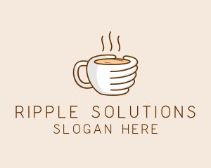 Hand Coffee Cup  logo design