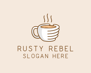 Hand Coffee Cup  logo design