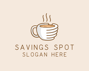 Hand Coffee Cup  logo design