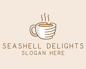 Hand Coffee Cup  logo design