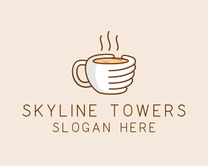 Hand Coffee Cup  logo design