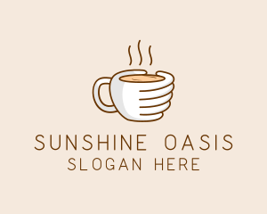 Hand Coffee Cup  logo design