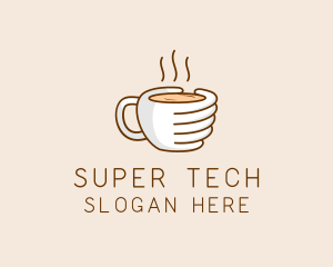 Hand Coffee Cup  logo design