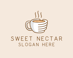 Hand Coffee Cup  logo design