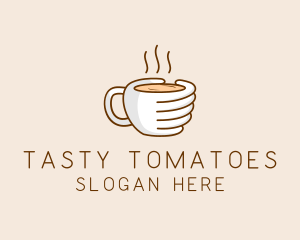 Hand Coffee Cup  logo design