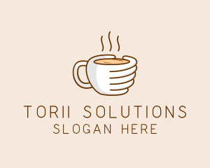 Hand Coffee Cup  logo design