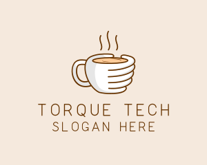 Hand Coffee Cup  logo design