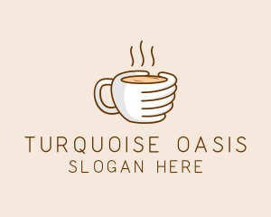 Hand Coffee Cup  logo design