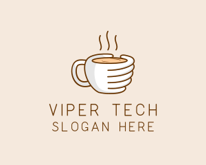 Hand Coffee Cup  logo design