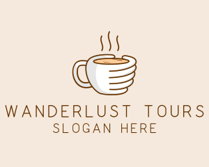 Hand Coffee Cup  logo design