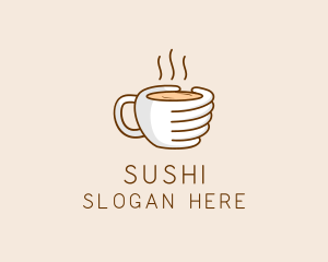 Hand Coffee Cup  logo design