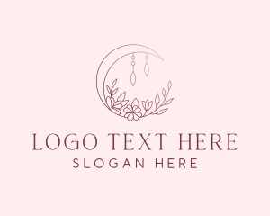 Holistic - Moon Floral Jewelry logo design