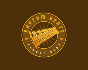 Percussion - Xylophone Musical Instrument logo design