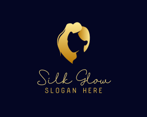 Conditioner - Gold Feminine Hair Salon logo design