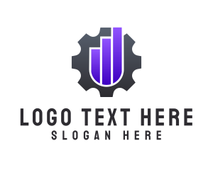 Mechanical - Engineer Gear Graph logo design