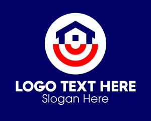 American - American Real Estate Home logo design
