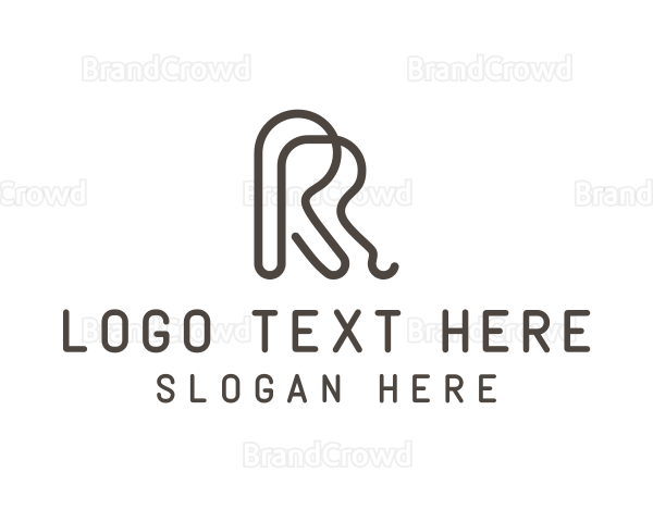 Generic Monoline Brand Letter R Logo