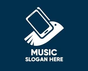 Icon - Blue Phone Bird logo design