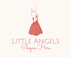 Lady Red Dress Fashion  Logo