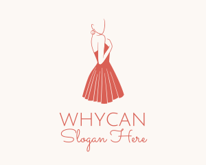 Lady Red Dress Fashion  Logo