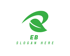 Organic - Green Leaf R logo design