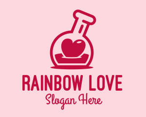 Love Potion Flask logo design