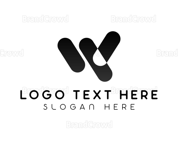 Simple Pill Letter W Logo