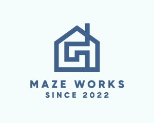 Maze - Apartment House Maze logo design