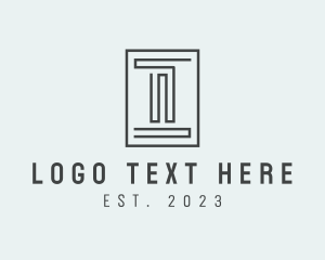 Gray - Pillar Letter I logo design
