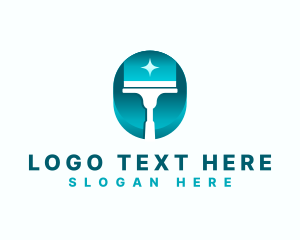 Cleaning - Squeegee Sparkle Clean logo design