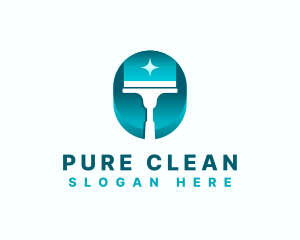 Squeegee Sparkle Clean logo design