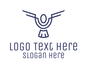 Church - Geometric Dove Bird logo design