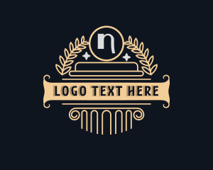 Greek Letter - Greek Eta Symbol Ornament logo design