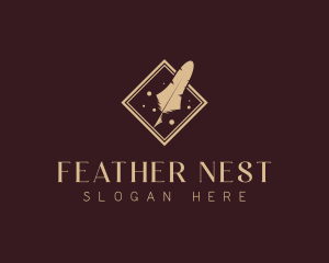 Publisher Writing Feather logo design