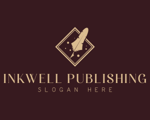 Publishing - Publisher Writing Feather logo design
