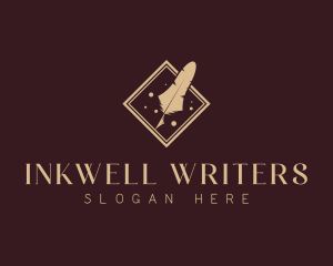 Writing - Publisher Writing Feather logo design