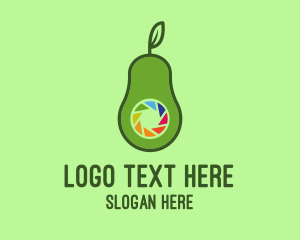 Vegetarian - Avocado Camera Shutter logo design
