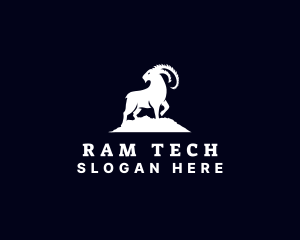 Ibex Goat Ram logo design