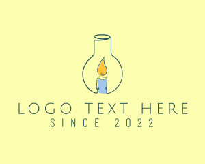Candle - Wellness Aroma Lamp logo design