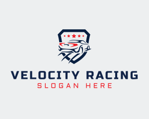 Car Racing Shield logo design