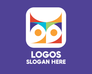 Wild - Colorful Owl App logo design