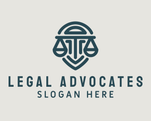 Legal Scale Shield logo design