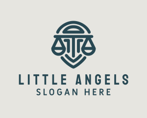 Legal Scale Shield logo design