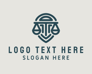 Scale - Legal Scale Shield logo design