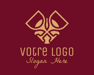 Luxury Wine Glass  Logo