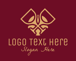 Wine - Luxury Wine Glass logo design